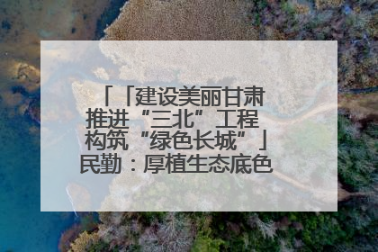 「建设美丽甘肃 推进“三北”工程 构筑“绿色长城”」民勤：厚植生态底色 筑牢绿色屏障
