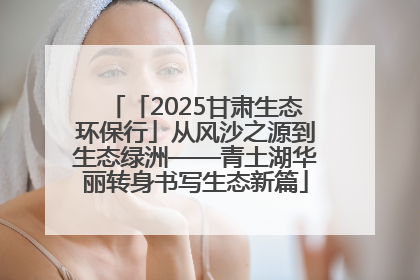 「2025甘肃生态环保行」从风沙之源到生态绿洲——青土湖华丽转身书写生态新篇