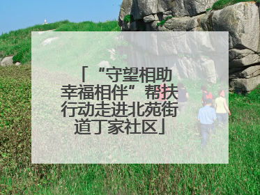 “守望相助 幸福相伴”帮扶行动走进北苑街道丁家社区