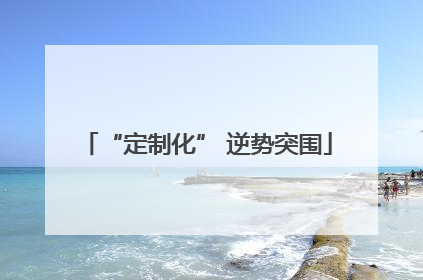 “定制化” 逆势突围