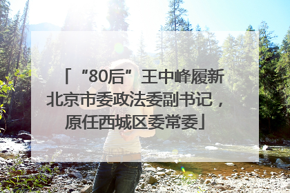 “80后”王中峰履新北京市委政法委副书记，原任西城区委常委