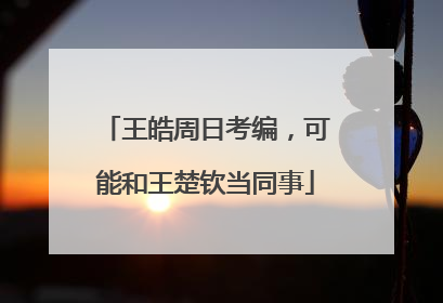 王皓周日考编，可能和王楚钦当同事