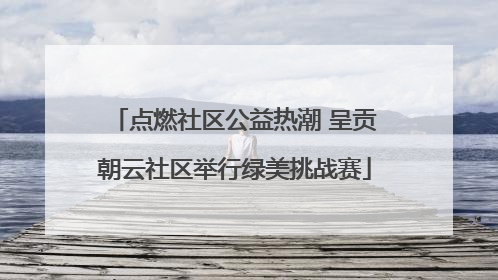点燃社区公益热潮 呈贡朝云社区举行绿美挑战赛