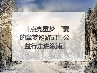 点亮童梦 “爱的童梦巡游记”公益行走进溆浦