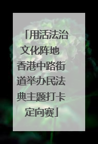 用活法治文化阵地 香港中路街道举办民法典主题打卡定向赛