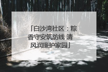 白沙湾社区：粽香守安筑防线 清风润廉护家园