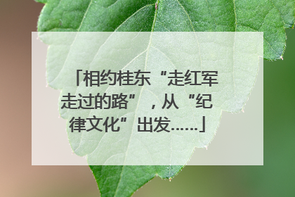 相约桂东“走红军走过的路”，从“纪律文化”出发……