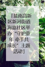 盐南高新区新河街道海嘉社区举办“守护童年 牵手共成长”主题活动