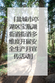 盐城市亭湖区宝瓶湖街道街道多维度开展安全生产月宣传活动