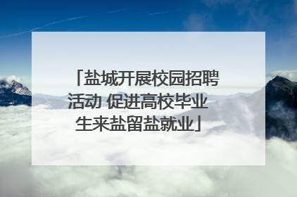 盐城开展校园招聘活动 促进高校毕业生来盐留盐就业