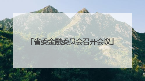 省委金融委员会召开会议