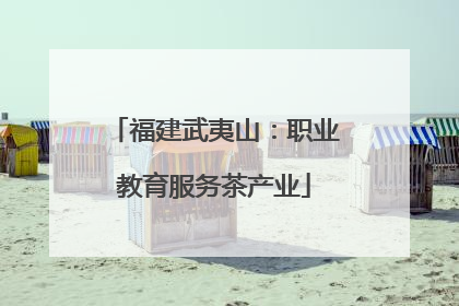 福建武夷山：职业教育服务茶产业