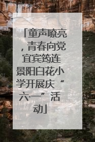 童声嘹亮，青春向党 宜宾筠连景阳白花小学开展庆“六·一”活动