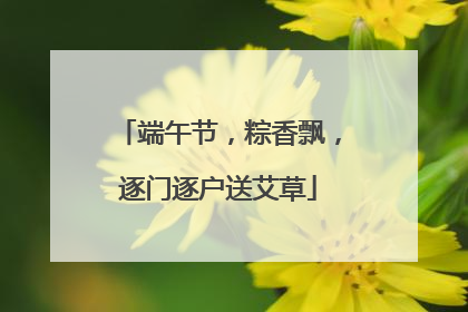端午节，粽香飘，逐门逐户送艾草