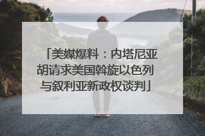 美媒爆料：内塔尼亚胡请求美国斡旋以色列与叙利亚新政权谈判
