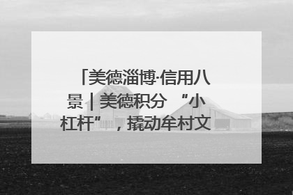 美德淄博·信用八景｜美德积分 “小杠杆”，撬动牟村文明 “大能量”