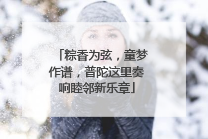 粽香为弦，童梦作谱，普陀这里奏响睦邻新乐章