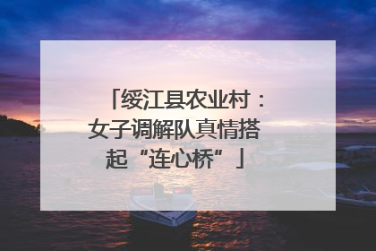 绥江县农业村：女子调解队真情搭起“连心桥”