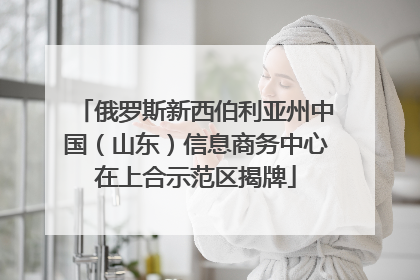 俄罗斯新西伯利亚州中国（山东）信息商务中心在上合示范区揭牌