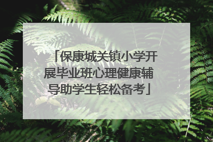 保康城关镇小学开展毕业班心理健康辅导助学生轻松备考