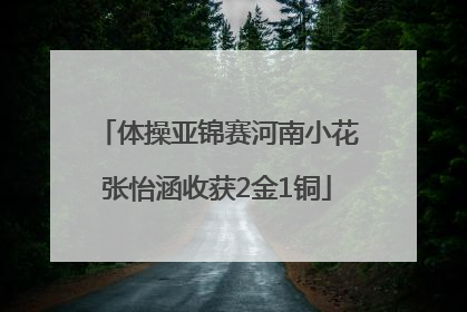 体操亚锦赛河南小花张怡涵收获2金1铜