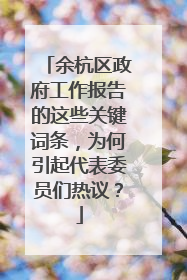 余杭区政府工作报告的这些关键词条，为何引起代表委员们热议？
