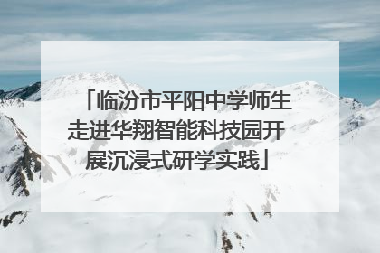临汾市平阳中学师生走进华翔智能科技园开展沉浸式研学实践