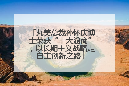 丸美总裁孙怀庆博士荣获“十大渝商”，以长期主义战略走自主创新之路
