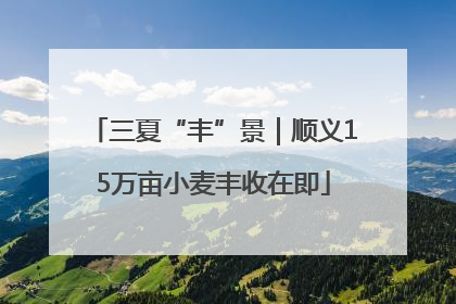 三夏“丰”景｜顺义15万亩小麦丰收在即