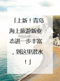 上新！青岛海上旅游新业态进一步丰富，到这里潜水！