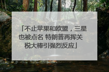 不止苹果和欧盟，三星也被点名 特朗普再挥关税大棒引强烈反应