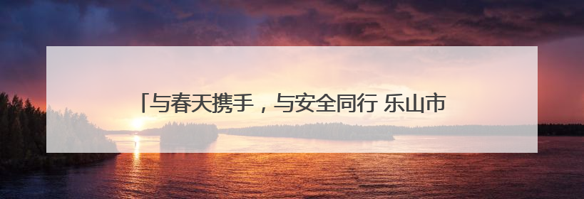 与春天携手，与安全同行 乐山市中区杨湾小学筑牢校园安全防线