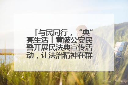 与民同行，“典”亮生活丨黄陂公安民警开展民法典宣传活动，让法治精神在群众心中落地生根