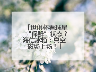 世俱杯看球星“保鲜”状态？海信冰箱：真空磁场上场！