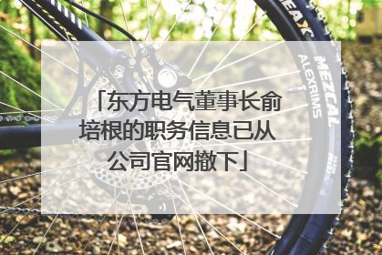 东方电气董事长俞培根的职务信息已从公司官网撤下