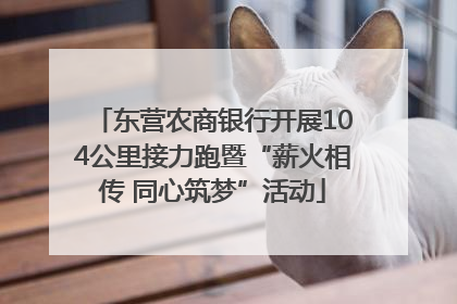 东营农商银行开展104公里接力跑暨“薪火相传 同心筑梦”活动