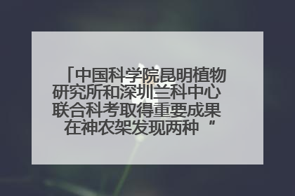 中国科学院昆明植物研究所和深圳兰科中心联合科考取得重要成果 在神农架发现两种“国保”级兰花