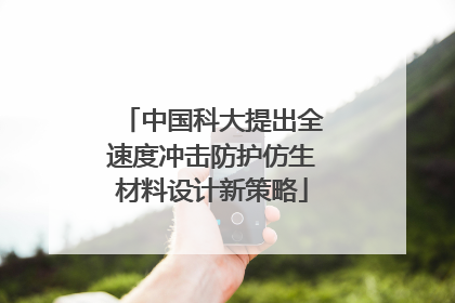 中国科大提出全速度冲击防护仿生材料设计新策略