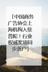 中国商务广告协会上海机构入驻普陀！行业权威奖项同步落户