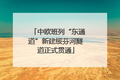 中欧班列“东通道”新建绥芬河隧道正式贯通