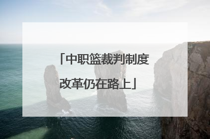 中职篮裁判制度改革仍在路上