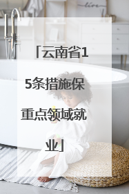 云南省15条措施保重点领域就业