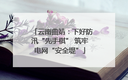 云南曲靖：下好防汛“先手棋” 筑牢电网“安全堤”