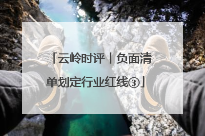 云岭时评丨负面清单划定行业红线③