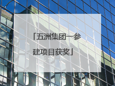 五洲集团一参建项目获奖