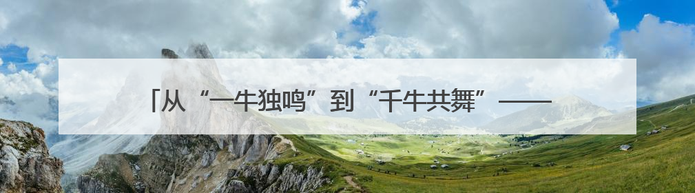 从“一牛独鸣”到“千牛共舞”——古渡河口乡村振兴的“牧场答卷”