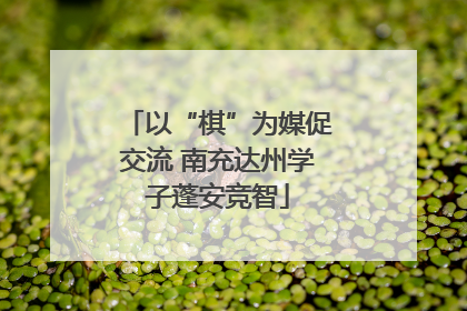 以“棋”为媒促交流 南充达州学子蓬安竞智