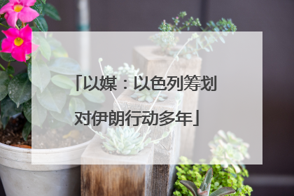 以媒：以色列筹划对伊朗行动多年
