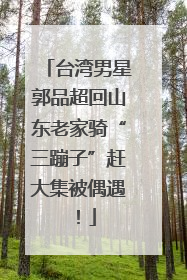 台湾男星郭品超回山东老家骑“三蹦子”赶大集被偶遇！