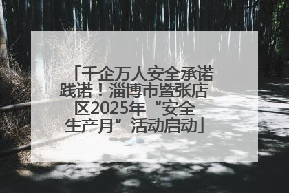 千企万人安全承诺践诺！淄博市暨张店区2025年“安全生产月”活动启动